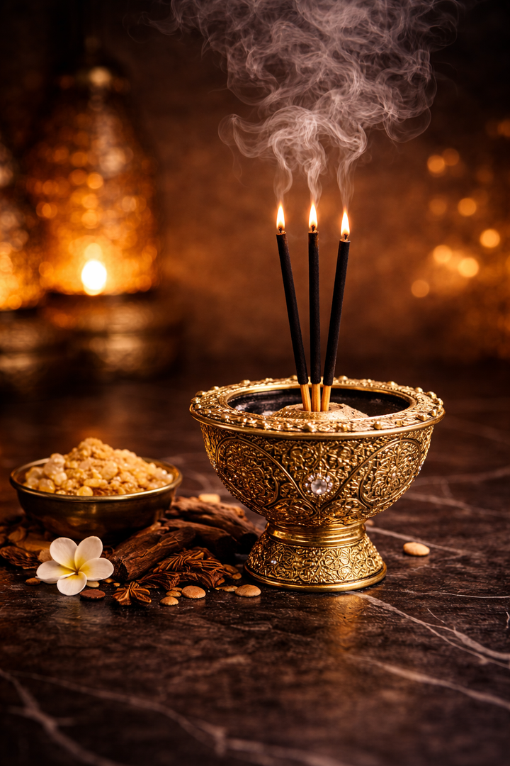 FLIYOO Royal Oudh Agarbathi - Herbal Incense Joss Sticks (150 sticks)