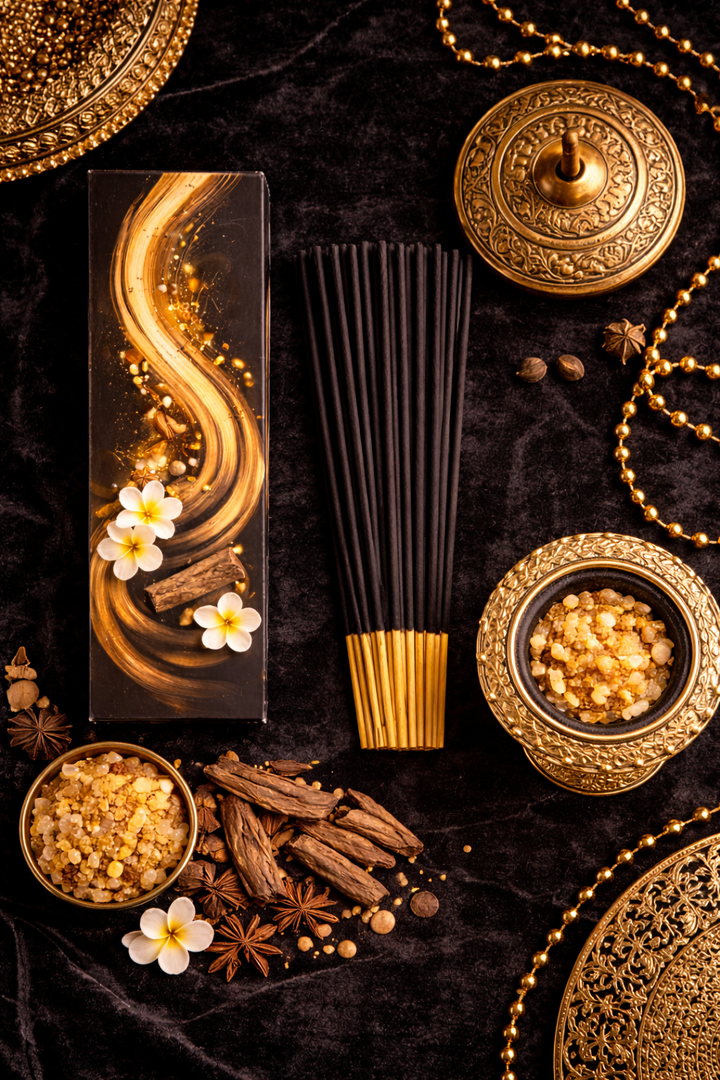 FLIYOO Royal Oudh Agarbathi - Herbal Incense Joss Sticks (150 sticks)