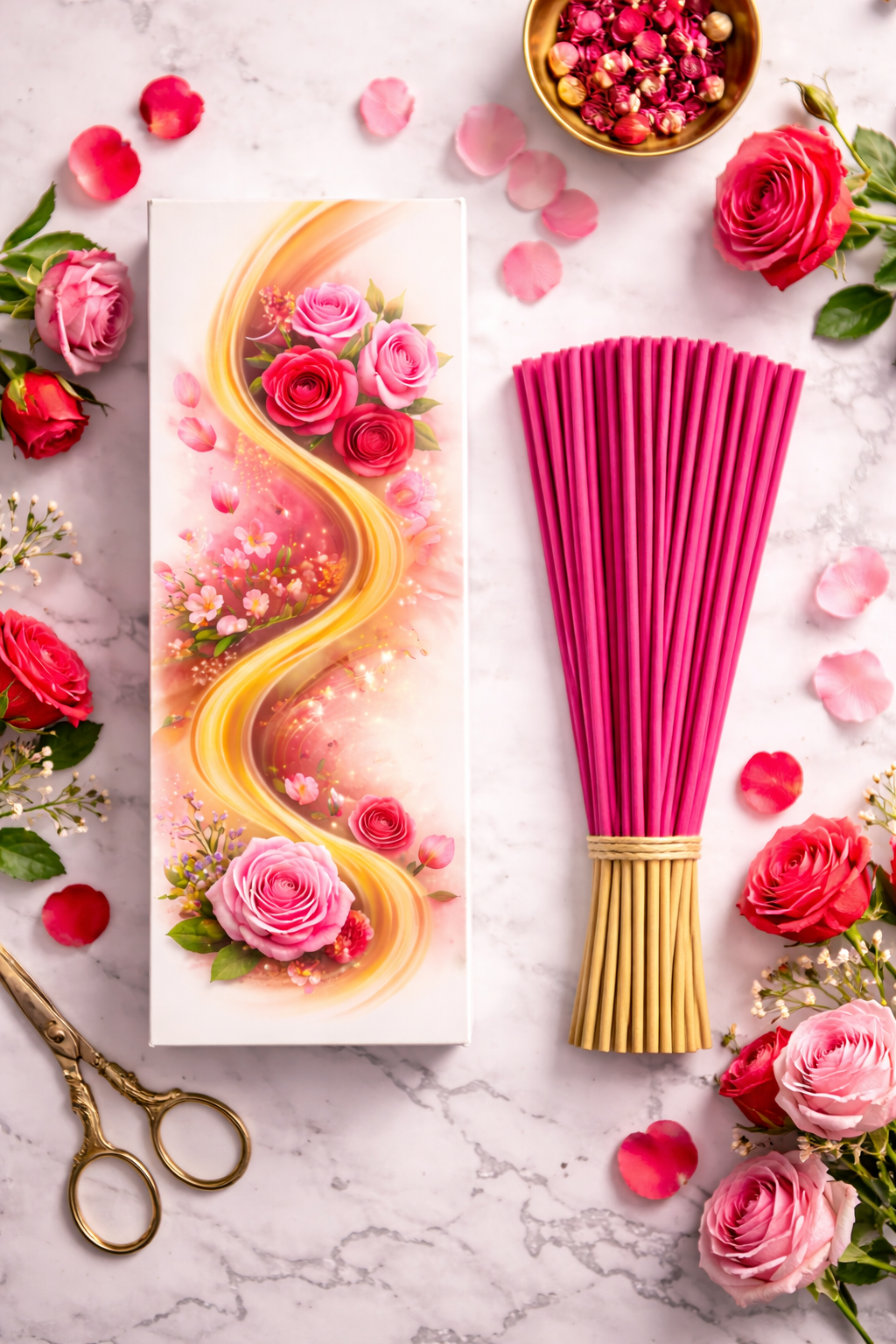 FLIYOO 365 Daily Rose Agarbathi - 365 Sticks