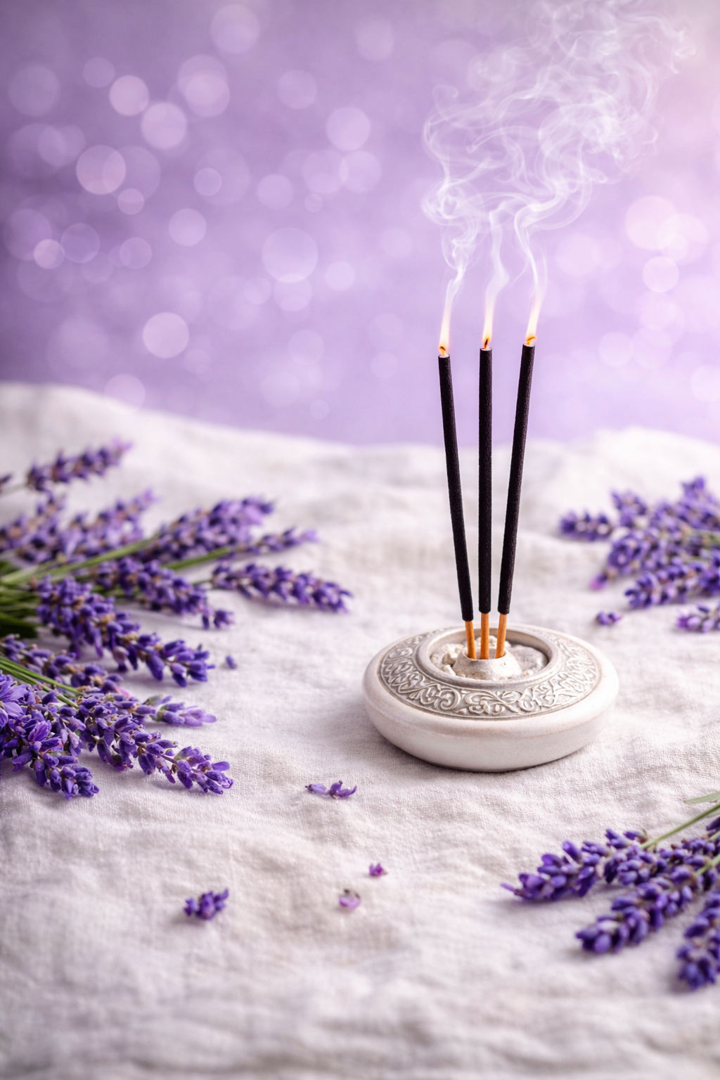 FLIYOO Lavender Agarbathi - Herbal Incense Joss Sticks (60 sticks)